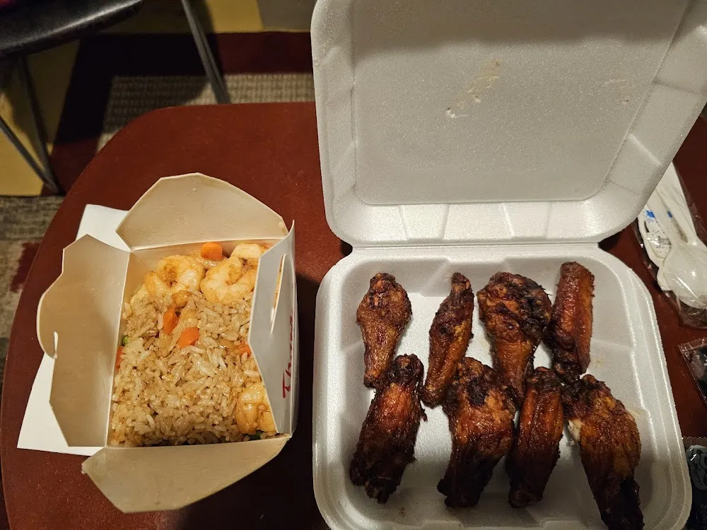 Shrimp Fried Rice Chicken Wings